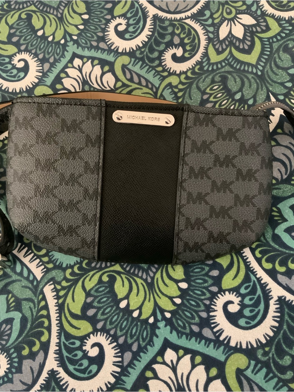 Michael Kors Mott Signature Logo Belt Bag Waist Pack Black/Grey